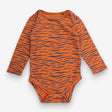 Bodysuit LS orange tiger print