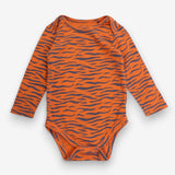 Bodysuit LS orange tiger print
