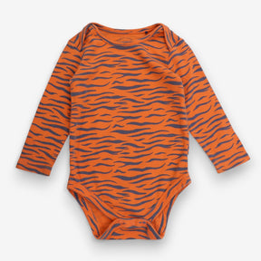 Bodysuit LS orange tiger print