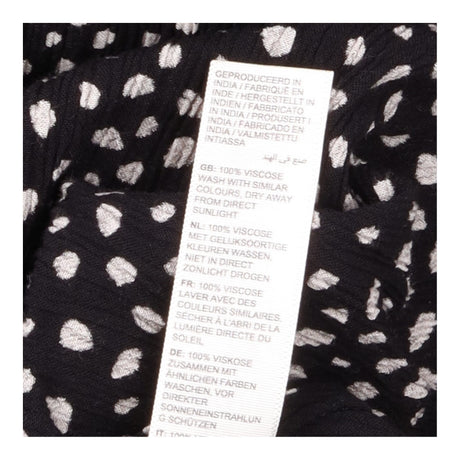 Maxi Skirt Black White Polka Dot Smocked Waist