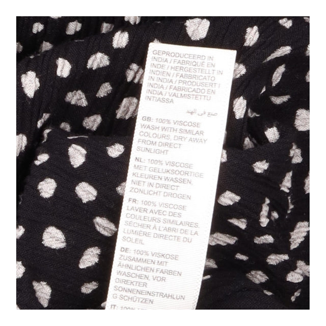 Maxi Skirt Black White Polka Dot Smocked Waist