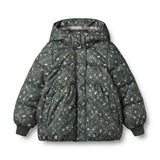 Forest Lake Checked Flowers Karla Puffer Jacket