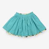 Reversible Woven Skirt white with Sunflowers