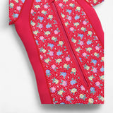 Wetsuit pink floral neoprene