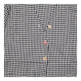 Blouse Black Cream Gingham Check Cotton Blend Long
