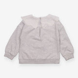 Sweater jersey grey with white collar rabbit cycli