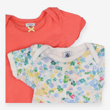 Bodysuits SS 2pc orange floral