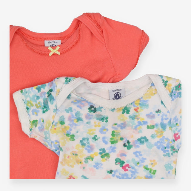 Bodysuits SS 2pc orange floral