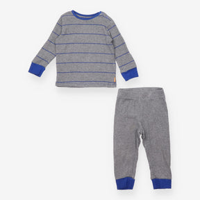 Pyjamas Hema grey rib blue edging