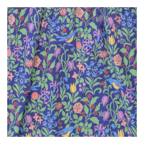 Purple Ditsy Botanical Print Midi Dress