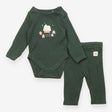Bodysuit and Leggings Green Ribbed Gingerbread Hou