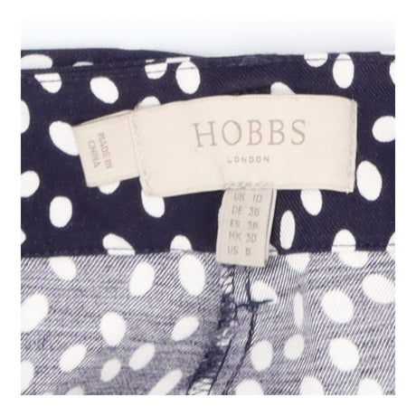 Astrid Crop Trousers navy with cream dots