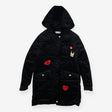Coat Sonia Rykiel velour padded black heart lips