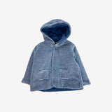 Blue Stripe Velour Hoodie