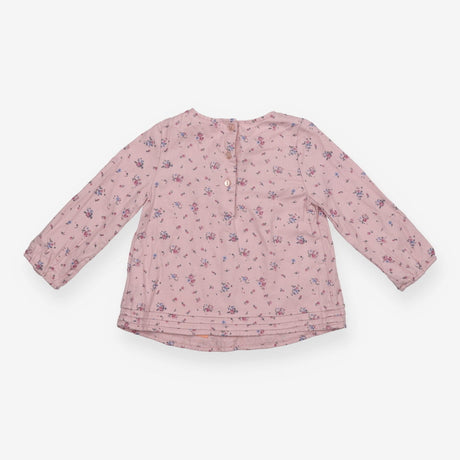 Pink LS tunic with pink and blue florals