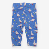 Leggings Blue Geese and Flowers