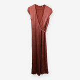& Other Stories Viscose Wrap Dress - terracotta