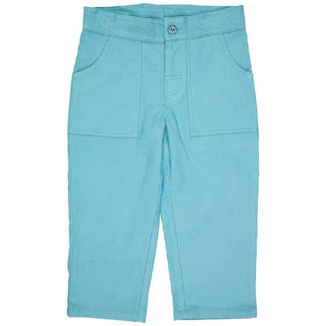 Simple Cord Trousers - Turquoise
