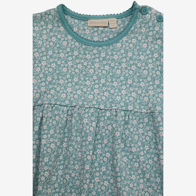 Dress Jersey Blue with White Flowers