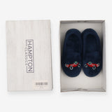 Slippers Navy Slip On with Classic Race Car