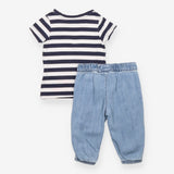 Navy Stripe T-shirt with Jeggings