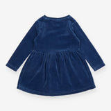 Dress LS blue velour