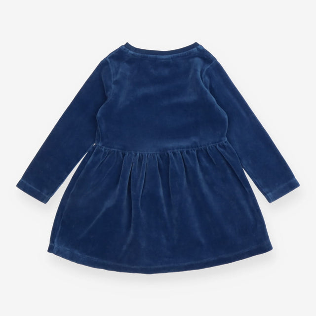 Dress LS blue velour
