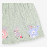 Dress Short Sleeve Green Bunny, Mouse and Guinea P