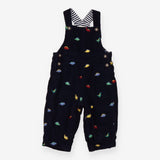 Navy Corduroy Dinosaur Dungarees