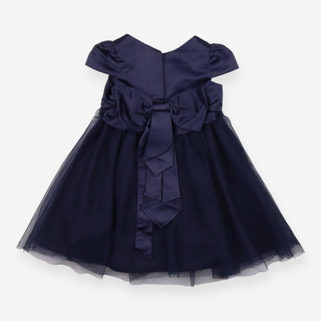 Dress navy tuile satin SS