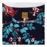 Navy Floral Long Sleeve Mini Dress