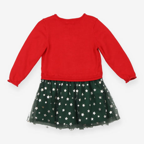 Red and Green Reindeer Dress