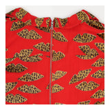 Leopard Lip Red Silk Mini Dress Donald Robertson