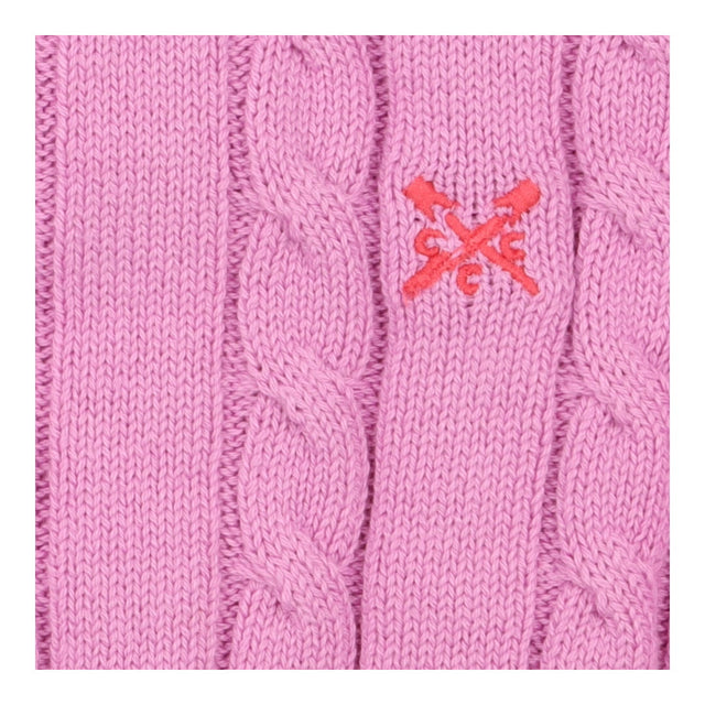 Sweater pink cable knit