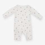Sleepsuit Footless White Jungle Animals and Leaves
