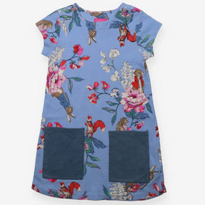 Dress jersey short sleeve blue Peter Rabbit floral