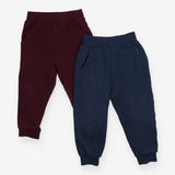 Burgundy and Navy Joggers 2 Pack