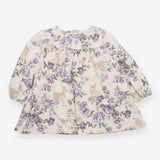 T-shirt cream purple flower bunny & deer
