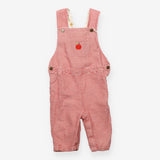 Dungaree red and white stripe apple