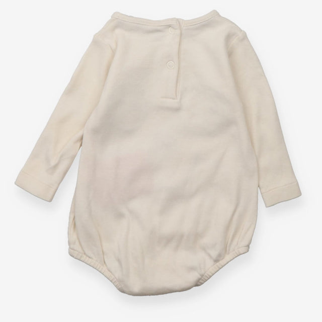 Bodysuit long sleeve white panda face