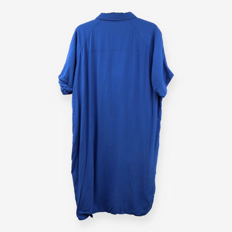 Midi Shirt Dress Cobalt Blue Collared