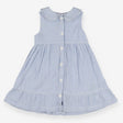 Blue Striped Collared Dress
