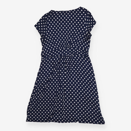 Navy and white polka dot summer dress
