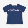 Tee SS blue dogs in spotty sweaters