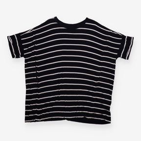 Nursing Top Navy Cream Stripe Oversized Jersey