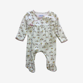 Flower hedgehog wrapover sleepsuit
