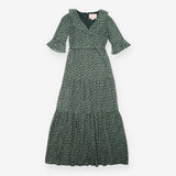 Collection Green Floral Ruffle Tiered Maxi Dress