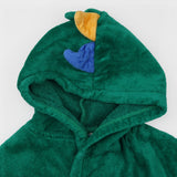 Green dino dressing gown