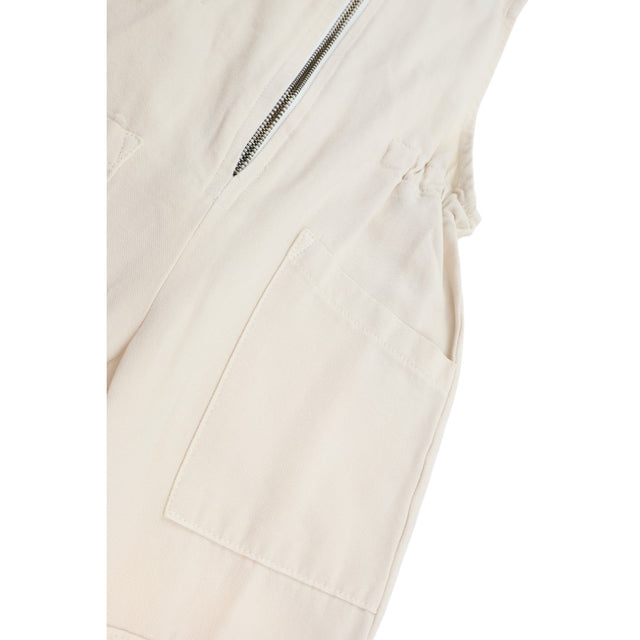 Overalls oatmilk cotton with zip