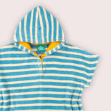 Blue Striped Babies Hooded Beach Poncho